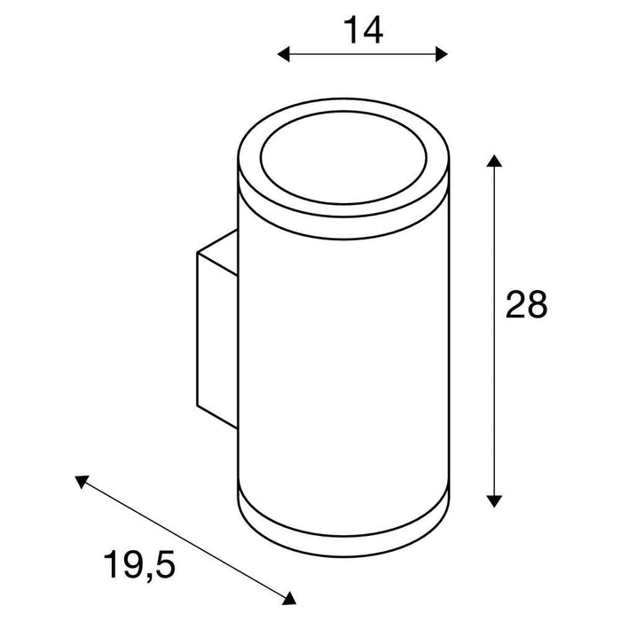 POLE PARC LED Outdoor Wall luminaire, UP/DOWN, anthracite, 3000K, IP44