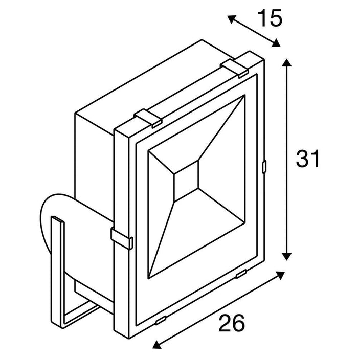 DISOS LED Outdoor Flood light, black, 3000K, 100W, IP65