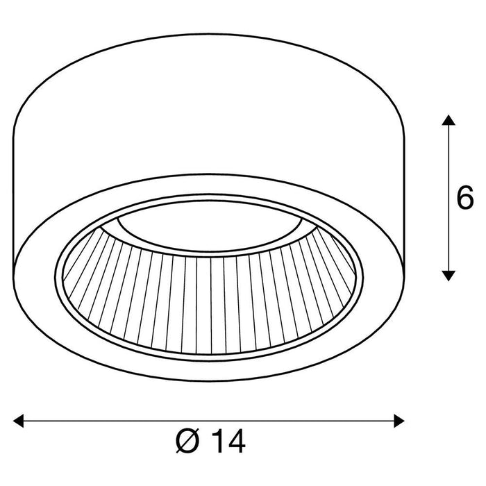CL 101 TCR-TSE, Indoor surface-mounted ceiling light, black, max. 11W