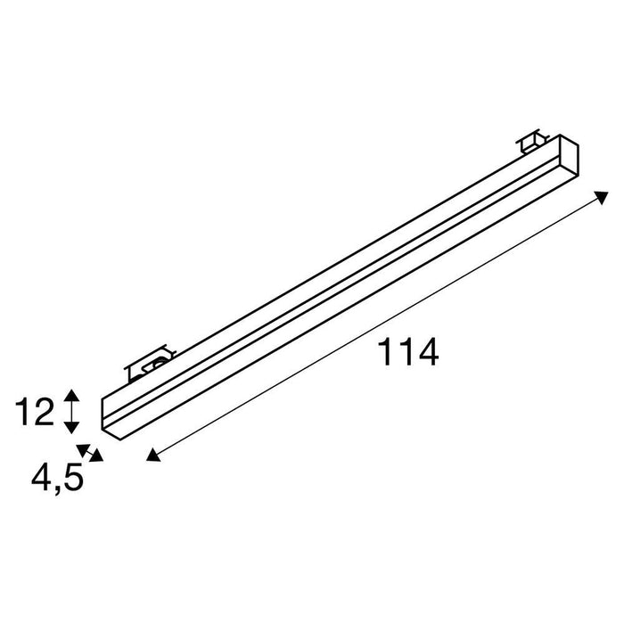 SIGHT, for SLV SIGHT high-voltage 3-circuit tracks, LED, 3000K, black,  incl. 3-circuit adapter