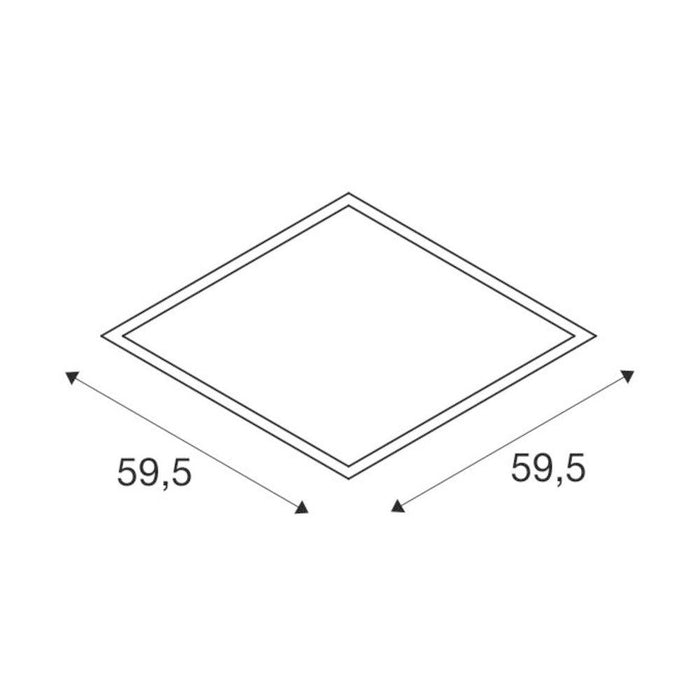 I-VIDUAL PANEL 600x600, LED Indoor recessed ceiling light, UGR<19 3000K