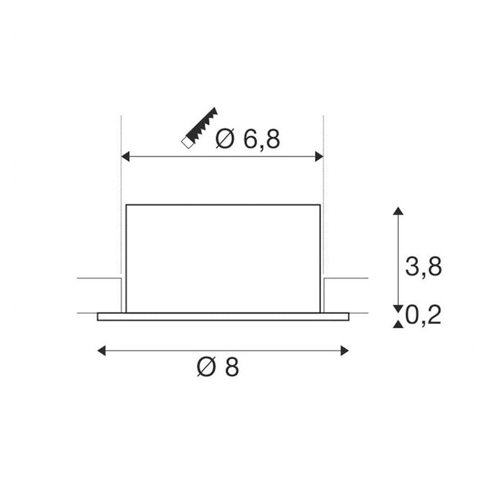 DINGILO Indoor LED recessed ceiling light black 3000K tiltable