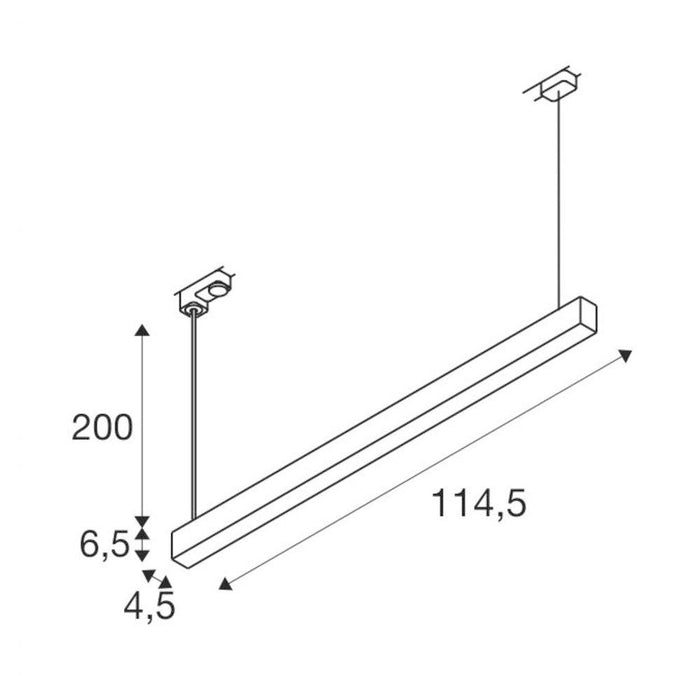 SIGHT TRACK, white, 3000K, 40W, incl. 3-circuit adapter