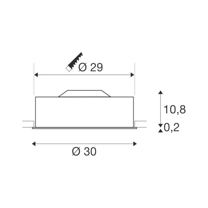 MEDO 30 LED Recessed ceiling luminaire, white, 1-10V, 3000K