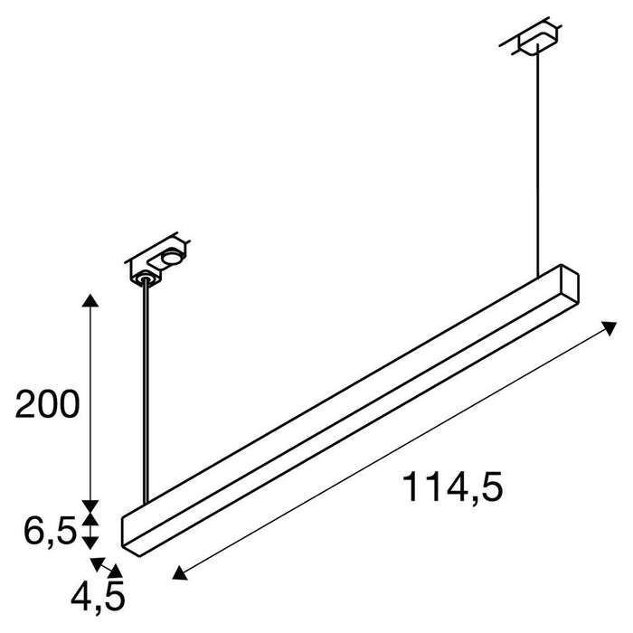 SIGHT TRACK, black, 3000K, 40W, incl. 3-circuit adapter