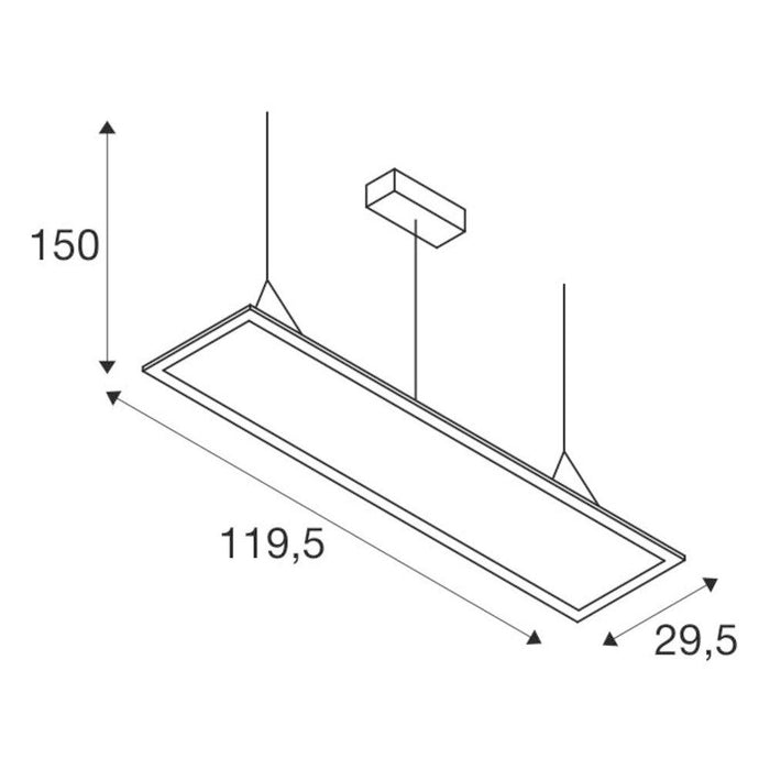 I-PENDANT PRO, LED Indoor pendant light, 1195x295mm, UGR<19 3000K