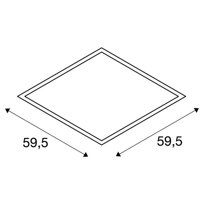 I-VIDUAL PANEL 600x600, LED Indoor recessed ceiling light, UGR<19 4000K