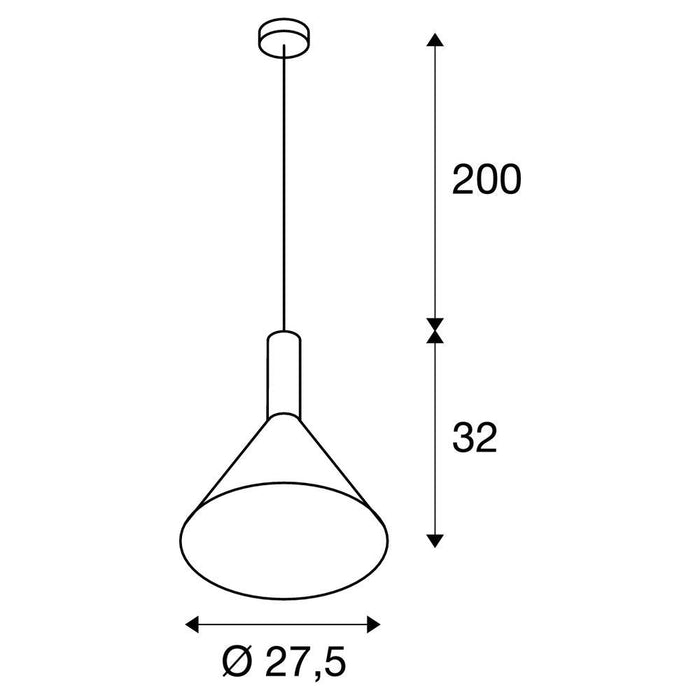 PHELIA PD, indoor pendant, E27, white, max. 23W, 27.5cm