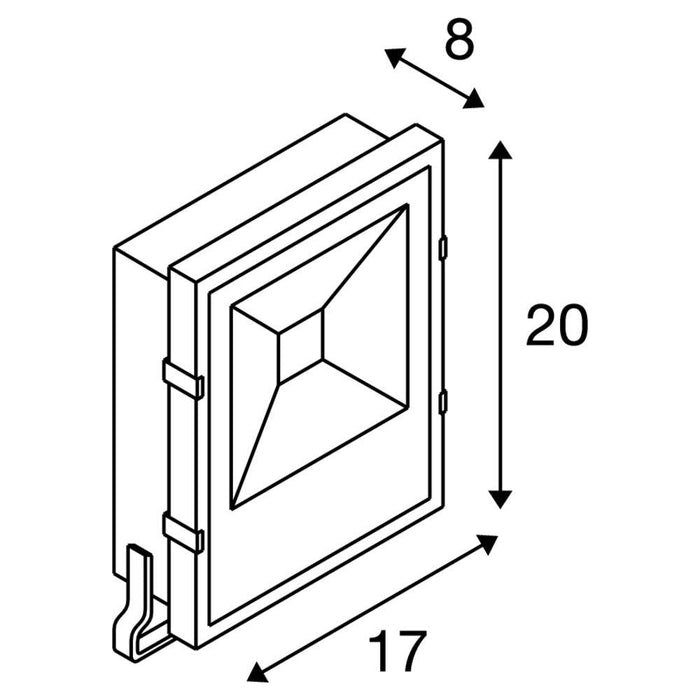 DISOS LED Outdoor Flood light, black, 3000K, 25W, IP65