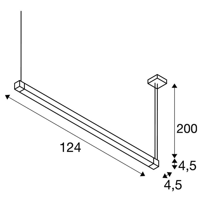 OPEN GRILL LED, single twist pendant, 1200mm, black