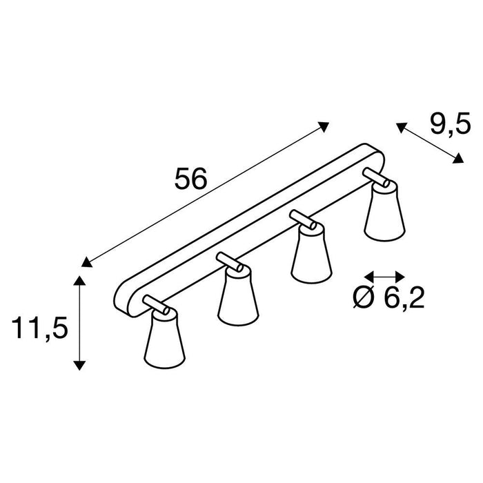REVILO LED Wall and Ceiling luminaire, white, 3000K, 15°
