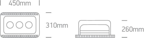 ANTHRACITE LED 150w CW IP65 100-240V