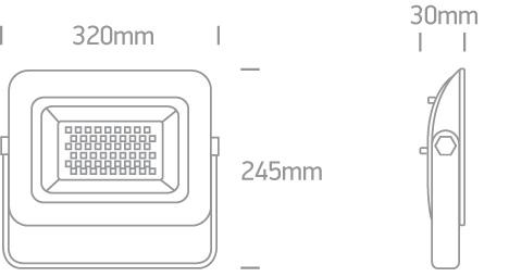 WHITE LED 100W CW IP65 AC 230V