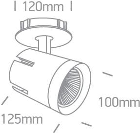 WHITE RECESSED LED 40W CW 36deg 230V