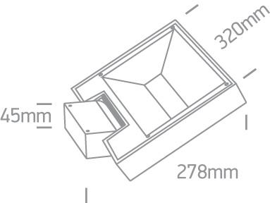 ANTHRACITE WALL LED 30W WW IP65 230V