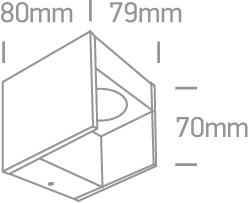 ALUMINIUM WALL LED 1w WW IP54 100-240V