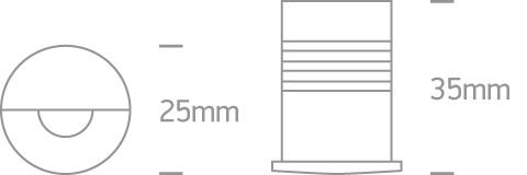 BLACK RECESSED 1W WW IP20 350mA DARK LIGHT