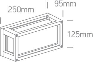 ANTHRACITE LED 7W WALL LIGHT WW IP54 230V