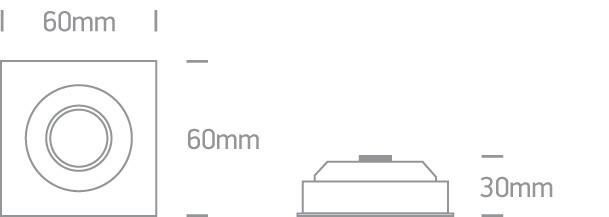 ALUMINIUM LED WARMW 1w 15d