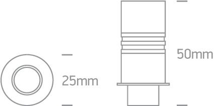 WHITE LED 1W WW IP20 350mA MINI DARK LIGHT