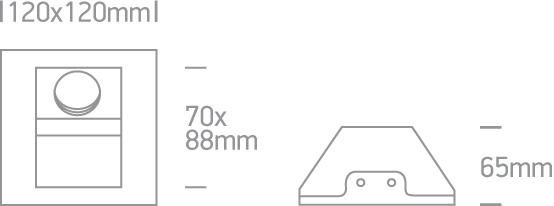 GYPSUM WALL RECESSED 50W GU10.