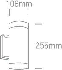 ANTHRACITE WALL 2xPAR30 E27 IP54