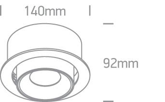 WHITE LED 14W WW 36d IP20 700mA