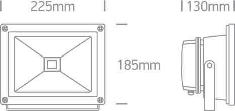 GREY LED 30w WW IP65 100-240v