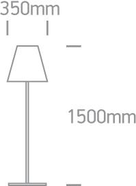 ANTHRACITE FLOOR LAMP 150cm E27 20W IP65