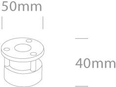 GREY 1w LED 12v DL IP44 DECKING RECESSED