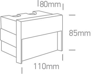 ANTHRACITE LED 4W WW IP65 100-240V DARK LIGHT