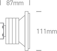 10W 12v 45deg LED R111 DL G53