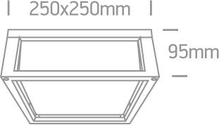 ANTHRACITE LED 13W WW IP54 230V