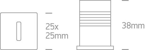 WHITE RECESSED 1W WW DARK LIGHT IP20 350mA