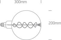 DECORATIVE LED LAMP E27 8w DARK CHROME 230v