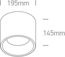 WHITE LED 25w WW IP20 230V DARK LIGHT