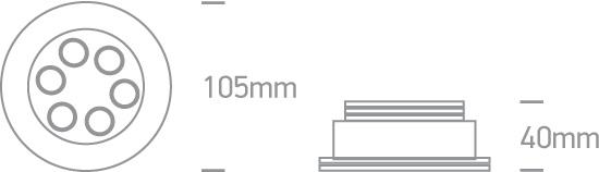 BLACK LED DL 6w 35d 350mA