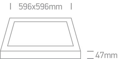 WHITE PLAFO LED 40W DL IP40 100-240V