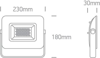 WHITE LED 50W CW IP65 AC 230V