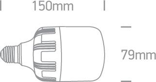 LED 20W IP64 E27 CW 230V