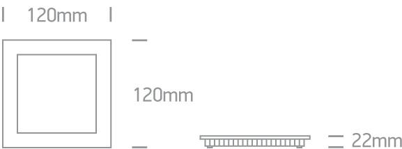 WHITE LED 8W WW IP40 230V