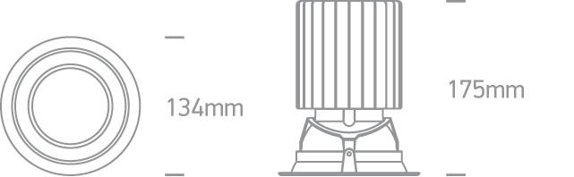 WHITE COB LED 50W CW 40deg 230V