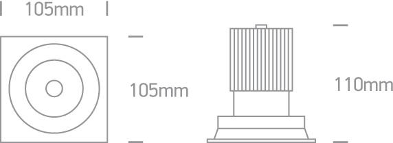 WHITE COB LED 12w WW DARK LIGHT 700mA 40deg IP20 ADJUSTABLE