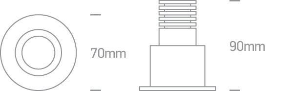 WHITE COB LED 7W WW DARK LIGHT 38deg 700mA