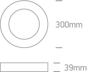 GREY PLAFO LED 30w CW IP40 100-240v