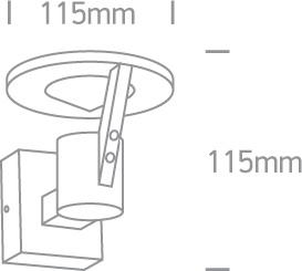 ALUMINIUM WALL 3w LED WW IP54