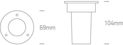 SS316 IP67 INGROUND LED 3W COB WW 100-240v