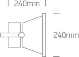 GREY FLOODLIGHT LED 30w CW IP65 100-240v