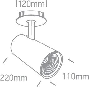 WHITE RECESSED LED 30W CW 36deg 230V