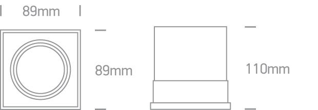 BLACK MR16 GU10 TRIMLESS BOX